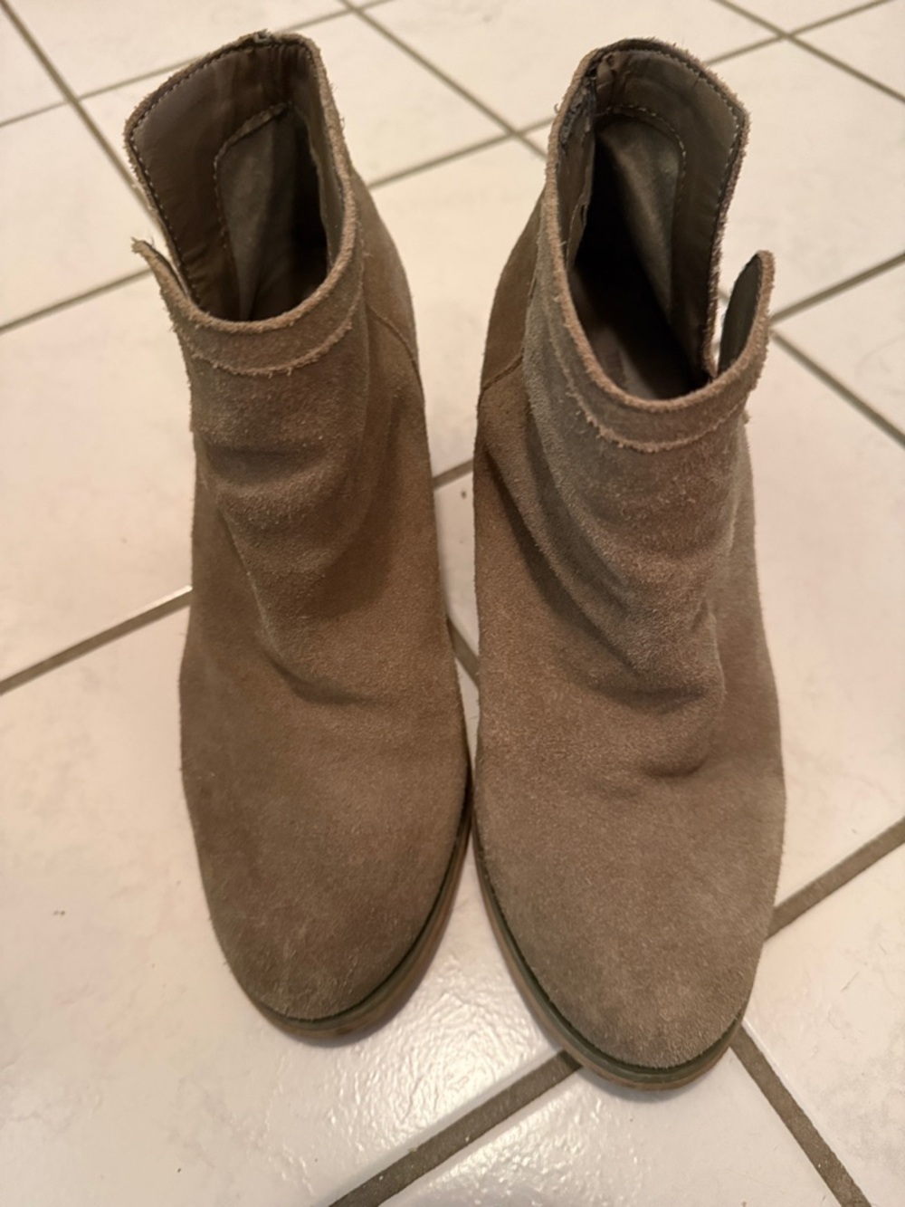Urban Outfitters Taupe Suede Ankle Booties